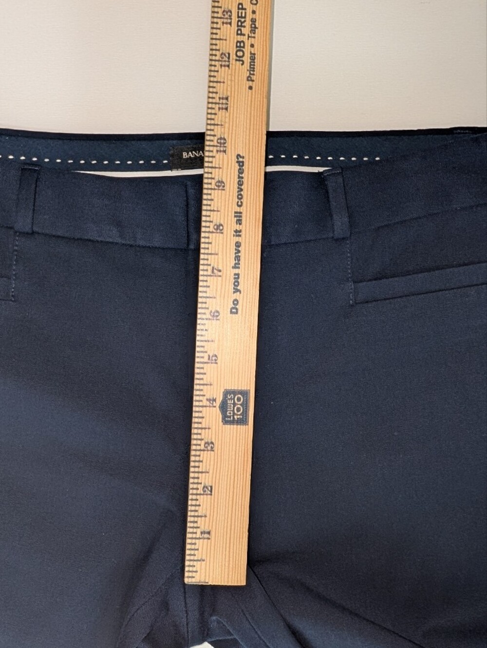 Women's Banana Republic Sloan Slim Ankle Pants Navy Blue Size 4L Tall - Picture 8 of 10